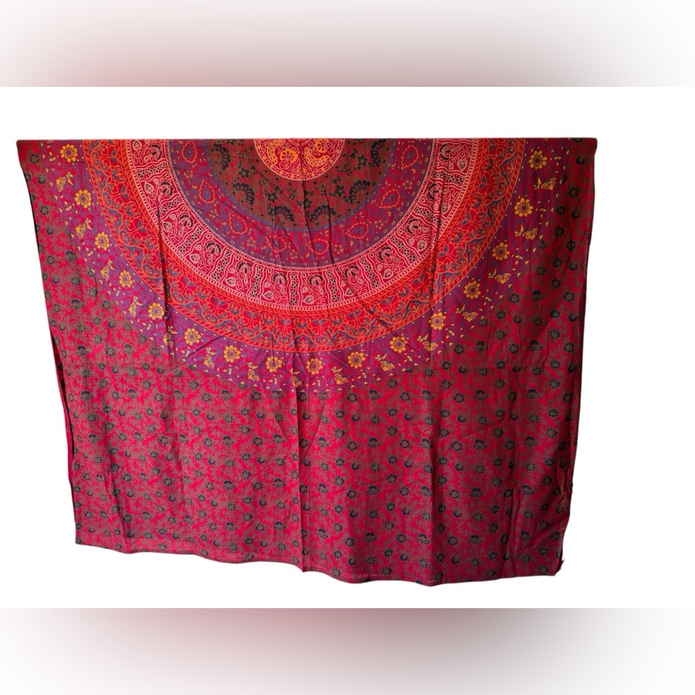 Large Red Mandala Tapestry